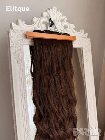 ЕКСТЕНШЪН ТРЕСА КЕСТЕНЯВ, снимка 2 - Аксесоари за коса - 53587324