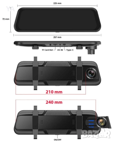 Видеорегистратор E-ACE 2K резолюция, снимка 14 - Аксесоари и консумативи - 52649508