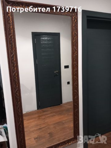 Огледало с масивна дървена рамка, снимка 3 - Огледала - 46135449