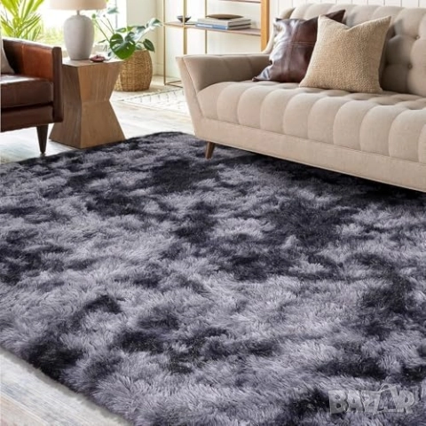 200x300см шаги пухкав килим с междинен слой пяна, Сив. Vamcheer, снимка 9 - Килими - 52569189