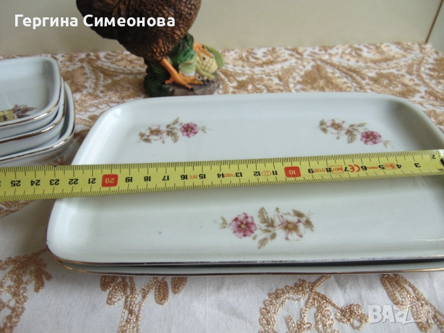 Два лота стар български порцелан, снимка 9 - Чинии - 52641923