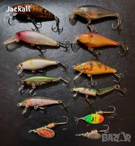Воблер блесна , Salmo Bullhead, Lucky Craft Tango, Sakura, Rapala,Mepps, костур кефал пъстърва trout