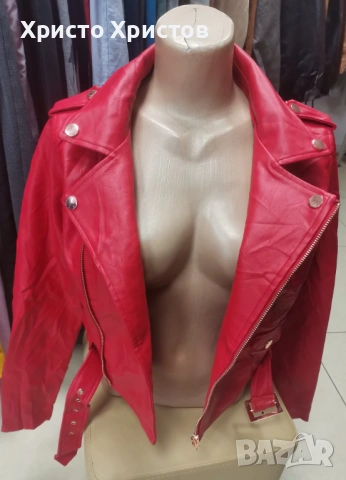 Дамско кожено яке FASHION NOVA Размер M, снимка 4 - Якета - 53335769