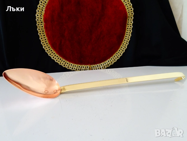 Медна лъжица за сос,сосове,коктейли,чиста червена мед. , снимка 2 - Антикварни и старинни предмети - 51773105