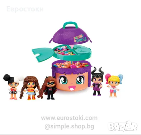 Игрален комплект Pinypon Power Girls, лимитирано издание с 5 мини кукли и аксесоари, снимка 1 - Кукли - 46982785