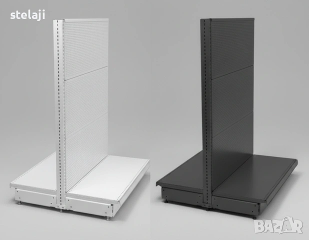 НОВ Бял стелаж за магазин (120кг на рафт) – 180/66,5 см , снимка 16 - Стелажи и щандове - 43237680