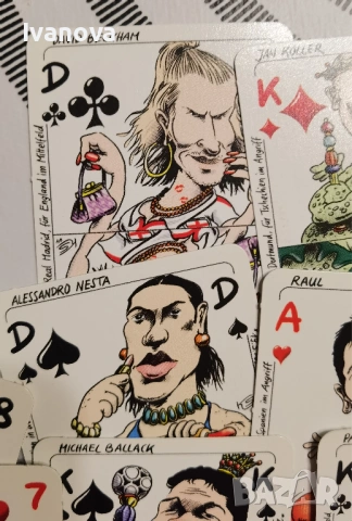 Карти за белот с футболисти , снимка 3 - Карти за игра - 53570048