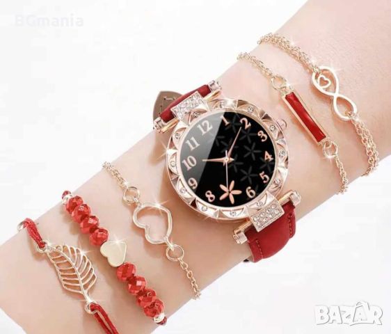 Дамски комплекти часовник с гривни различни цветове и модели, снимка 3 - Дамски - 46401847