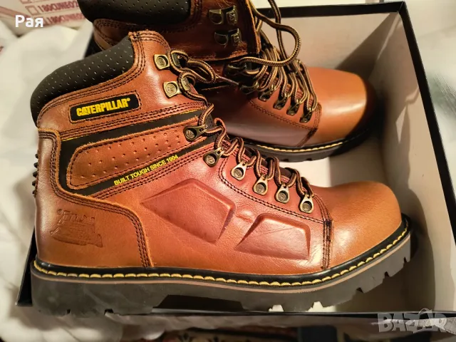 Мъжки боти от естествена кожа CAT №41 -42 см /  Caterpillar Work Boots, снимка 5 - Мъжки ботуши - 47120917