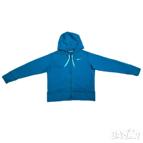 Оригинално дамско горнище Nike Teal Zip Up | M размер, снимка 2 - Суичъри - 48953408