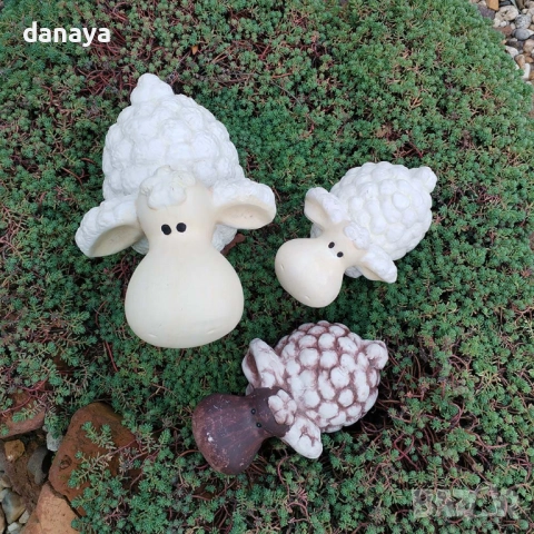 6263 Декоративно глинено агънце фигура за двор и градина