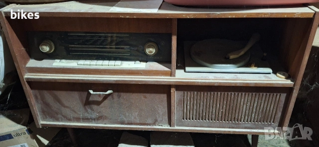 ретро радио грамофонен шкаф, снимка 2 - Радиокасетофони, транзистори - 53849994