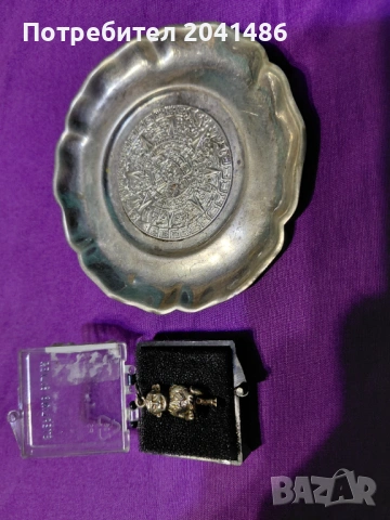 Мексико сребърни чинийка и висулка, снимка 5 - Колиета, медальони, синджири - 53215853