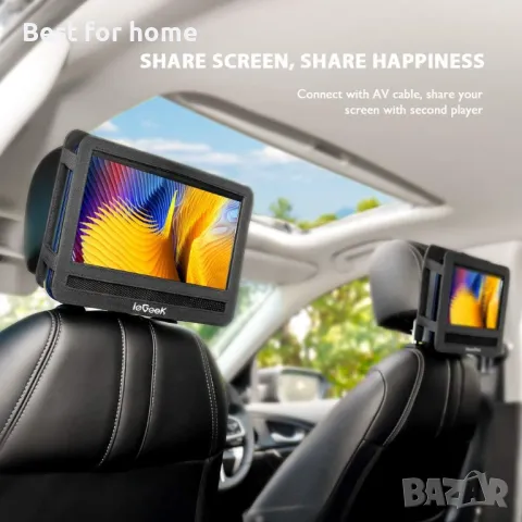  Преносим DVD плейър  11,5"  ieGeek, снимка 5 - Плейъри, домашно кино, прожектори - 49901060