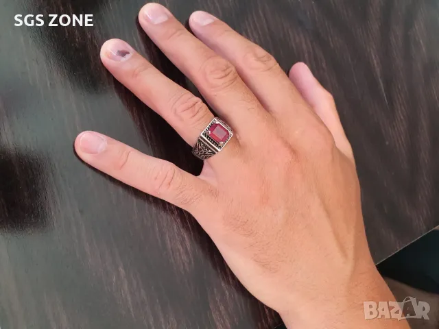 Мъжки Сребърни Пръстени с Естествени Камъни 