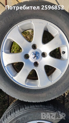 Джанти с гуми 15" от Пежо 307, снимка 13 - Гуми и джанти - 53830226