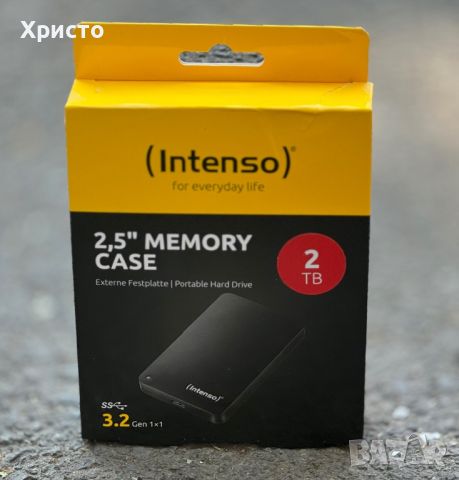НОВО!!! Външен хард диск Intenso Memory Case 2 TB USB 3.0, черен