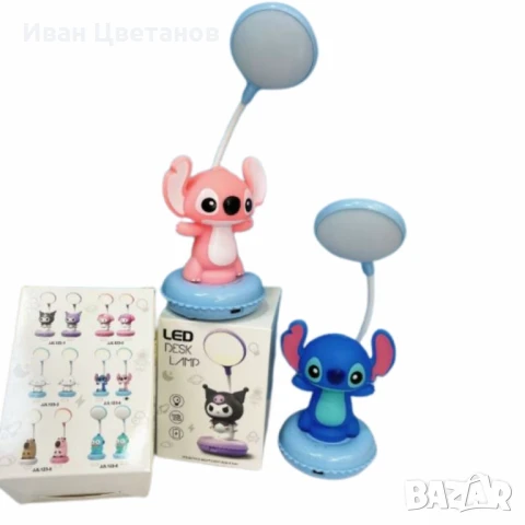 Настолна LED 3D лампа Stitch & Angel