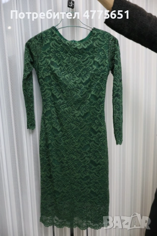 Зелена официална рокля, размер S