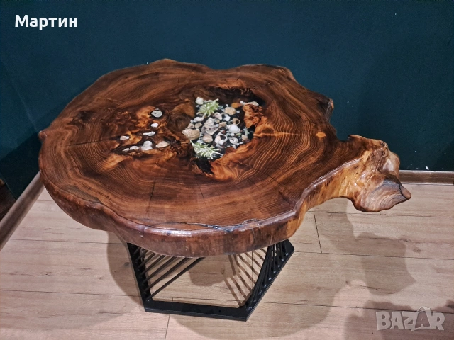 Маса от бряст и епоксидна смола , снимка 2 - Други - 53905322