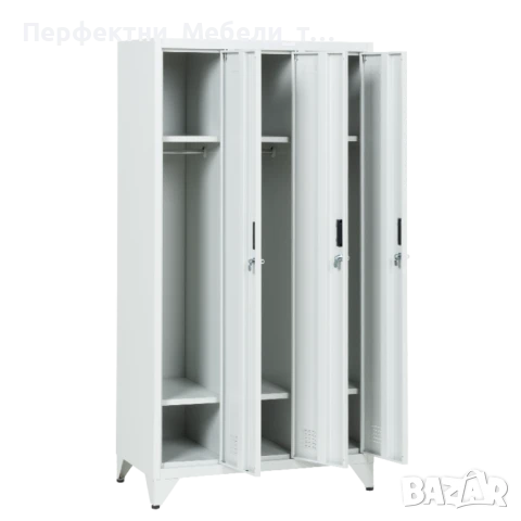 Ниски персонални метални гардероби с крака 3 врати-на склад