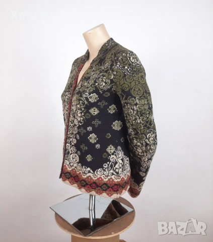 Ivko Jacquard Cardigan - Оригинална дамска жилетка размер 38 / M, снимка 4 - Жилетки - 53086471