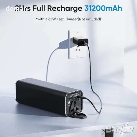 Power Bank за лаптоп с контакт за променлив ток, 31200 mAh 120 W портативна външна батерия, снимка 6 - Външни батерии - 48423538