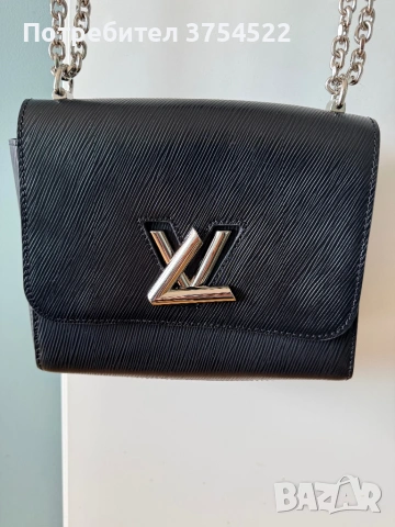 Чанта Louis Vuitton от черна епи кожа завъртане Twist MM, снимка 8 - Чанти - 54251036