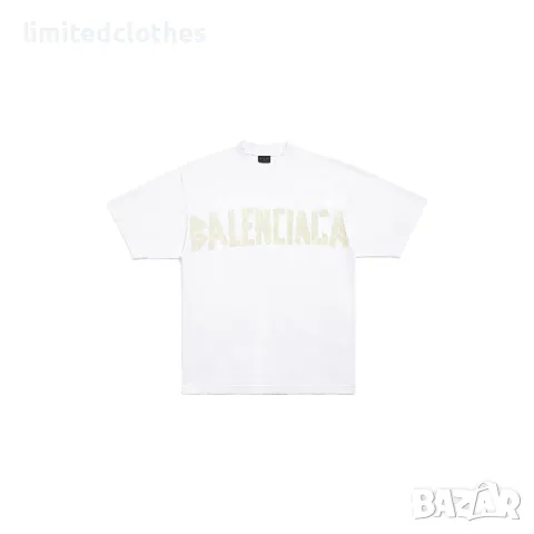 BALENCIAGA Tape Type Logo Print Relaxed Fit Мъжка / Дамска Тениска size M, снимка 9 - Тениски - 47210343