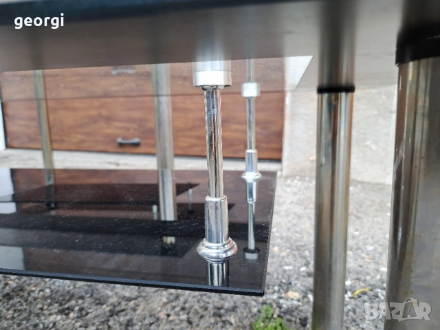 кухненска и холна маса със стъклен плот, снимка 5 - Маси - 52707840