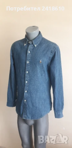 POLO Ralph Lauren Slim Fit Cotton Mens Size M ОРИГИНАЛ! Мъжка Дънкова Риза!, снимка 9 - Ризи - 51103862