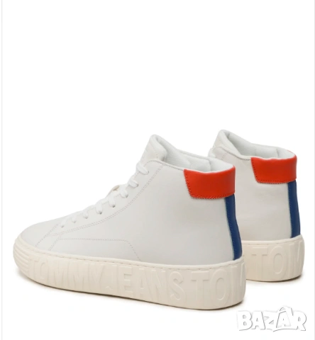 Tommy Jeans TJM OUTSOLE MID CUT номер 43,5-44 Кожени модерни кецове, снимка 4 - Кецове - 53841357