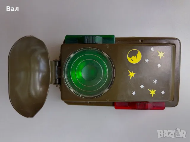 Фенерче за батерия 4.5 волта с червен и зелен филтър, снимка 4 - Прожектори - 49903281