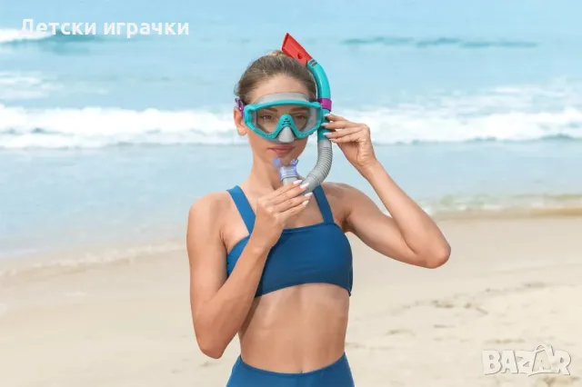 Комплект за гмуркане BESTWAY Spark Wave Set, маска, шнорхел, плавници, снимка 14 - Водни спортове - 50061767