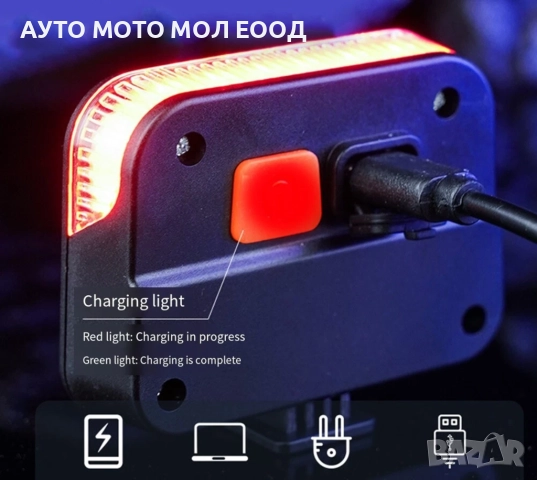 Многофункционален соларен LED фар за велосипед с USB - 2 в 1, снимка 6 - Аксесоари за велосипеди - 52171801