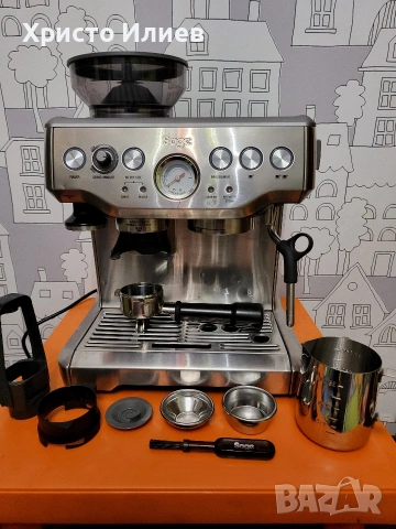 Еспресо машина SAGE Barista Express Кафемашина с кафемелачка, снимка 2 - Кафемашини - 53463013