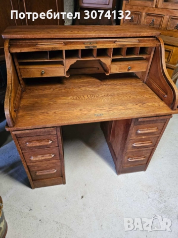 Масивно дъбово писалище в перфектно състояние, снимка 4 - Други - 52902837