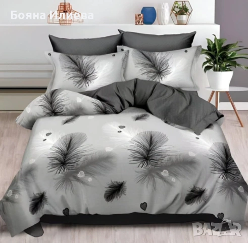 Луксозни двулицеви спални комплекти 6 части с ластик, снимка 14 - Спално бельо - 53357071