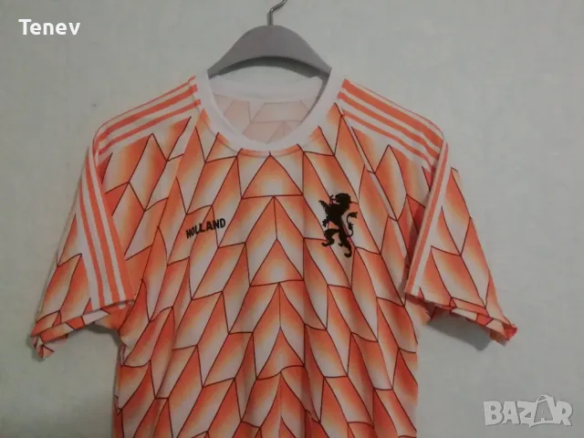 Холандия #12 Ван Бастен 1988 футболна тениска фланелка Holland Van Basten Netherlands, снимка 4 - Тениски - 49875405
