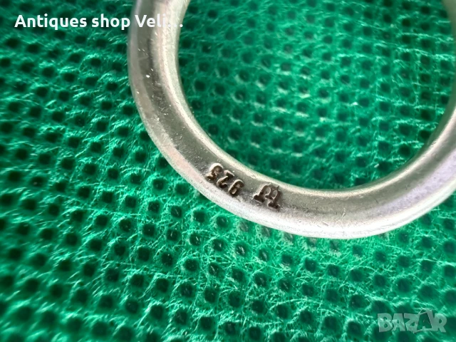 Дизайнерски сребърен пръстен с корал №7329 , снимка 2 - Пръстени - 51376677