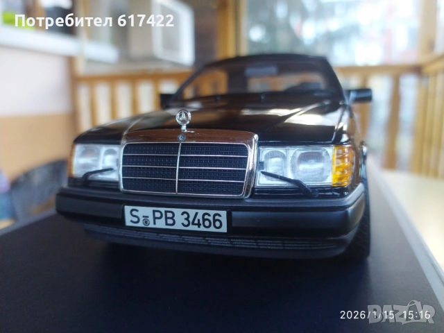 1:18 Метален модел на Mercedes  Benz  300 CE-24 Cabriolet W124 Norev, снимка 6 - Колекции - 53113690