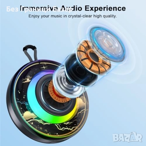 Нова Мини Bluetooth тонколона с RGB светлини и дълъг живот на батерията, снимка 2 - Bluetooth тонколони - 52772768