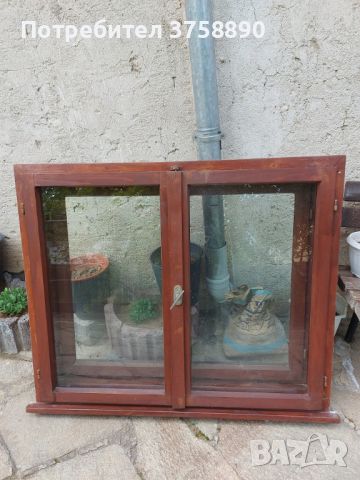 Двукрилен дървен прозорец, снимка 1 - Дограми - 45594117