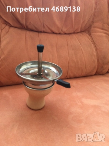 Глинена чашка за наргиле с коминче за въглени