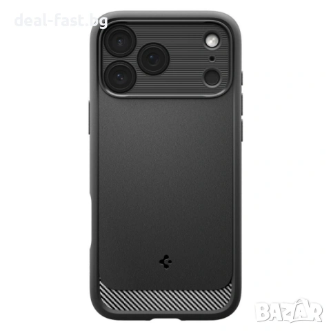 Хибриден кейс калъф Spigen Rugged Armor MagSafe за iPhone 17 Pro / ACS10329 / Matte Black, снимка 2 - Калъфи, кейсове - 54205267