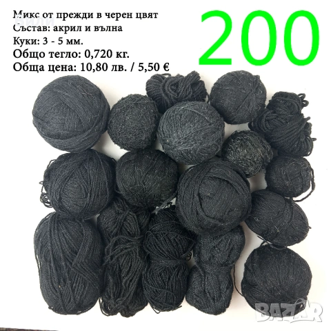 Евтини прежди в малки количества - нови и остатъци 