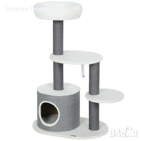 Дърво за котки PawHut с 1 котешка пещера, снимка 3 - За котки - 53689841