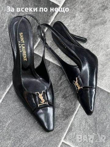 Yves Saint Laurent Дамски Черни Обувки на Ток YSL Код E755, снимка 2 - Дамски обувки на ток - 51314996