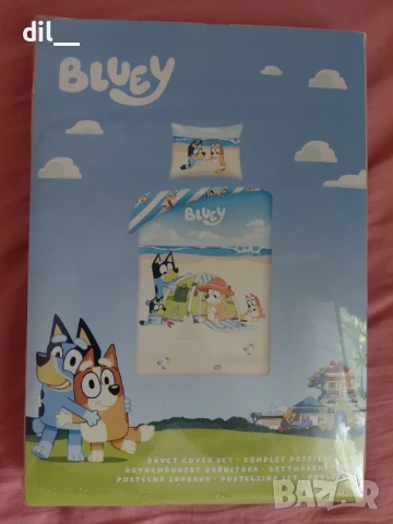 Детски спален комплект БЛУИ Bluey -плик 140х200, възглавница 70х90, снимка 2 - Спално бельо и завивки - 50618968