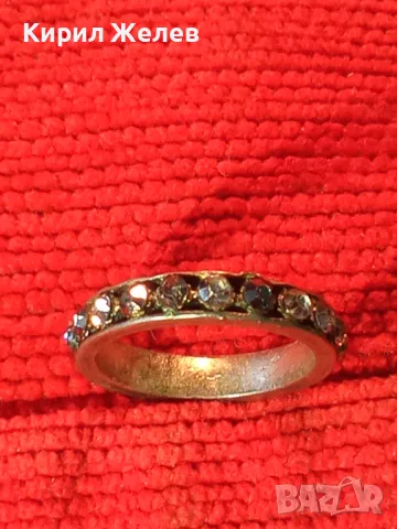 СТАР ПОСРЕБРЕН СКЪПОЦЕНЕН ПРЪСТЕН ХАЛКА от БЛАГОРОДНА СТОМАНА с ФАСЕТИРАНИ ЦИРКОНИ 48268, снимка 11 - Пръстени - 48901582